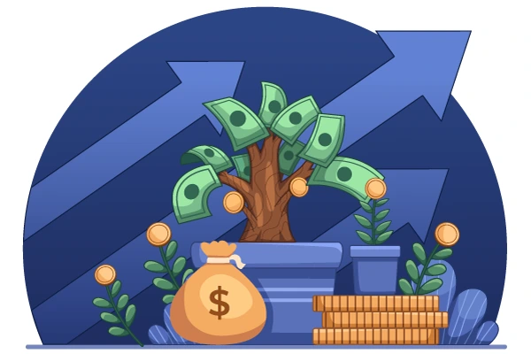 Abstract visual representing financial services for small businesses in Churchville and Rochester, NY