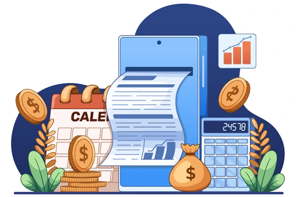 Abstract illustration representing small business accounting services in Churchville, NY