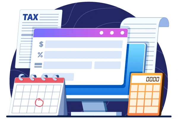 Abstract illustration reflecting business and personal tax services in Churchville, NY